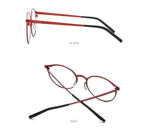 Planet Gates Pure Titanium Glasses Frame Women Retro Round Prescription Eyeglasses 2020 New Men Antiskid Optical Screwless Eyewear 8530