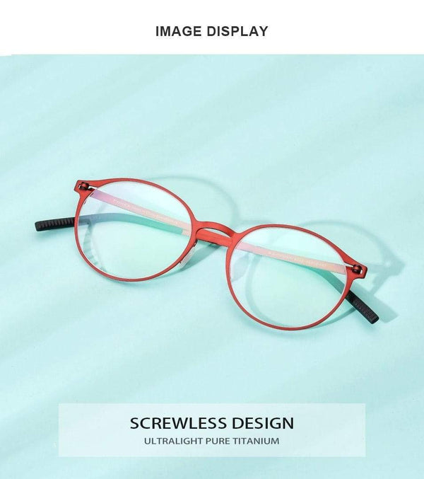 Planet Gates Pure Titanium Glasses Frame Women Retro Round Prescription Eyeglasses 2020 New Men Antiskid Optical Screwless Eyewear 8530