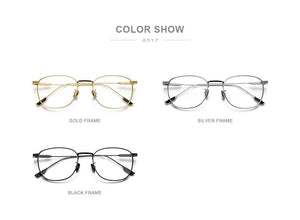 Planet Gates Pure Titanium Glasses Frame Women Vintage Round Myopia Optical Prescription Eyeglass Frame Men 2020 New Titan Eyewear 8517