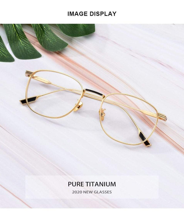 Planet Gates Pure Titanium Glasses Frame Women Vintage Round Myopia Optical Prescription Eyeglass Frame Men 2020 New Titan Eyewear 8517