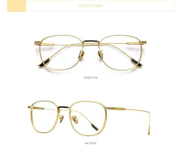 Planet Gates Pure Titanium Glasses Frame Women Vintage Round Myopia Optical Prescription Eyeglass Frame Men 2020 New Titan Eyewear 8517