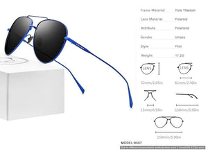 Planet Gates Pure Titanium Polarized Sunglasses Men Aviation Sun Glasses for Men New Driving Outdoor Aviador UV400 Shades 8507