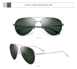 Planet Gates Pure Titanium Polarized Sunglasses Men Aviation Sun Glasses for Men New Driving Outdoor Aviador UV400 Shades 8507