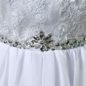 Planet Gates Pure White / 2 Chiffon Beach crystal Wedding Dresses Vestidos de Novia Empire Beaded Bohemian Bridal Gowns with train size