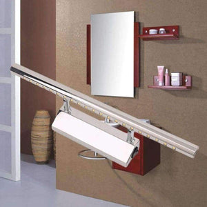 Planet Gates Pure white 5W LED Stainless Steel Mirror Lamp Waterproof Wall Mounted Rotatable SMD5050 Bathroom Mirror Light with Switch Quality