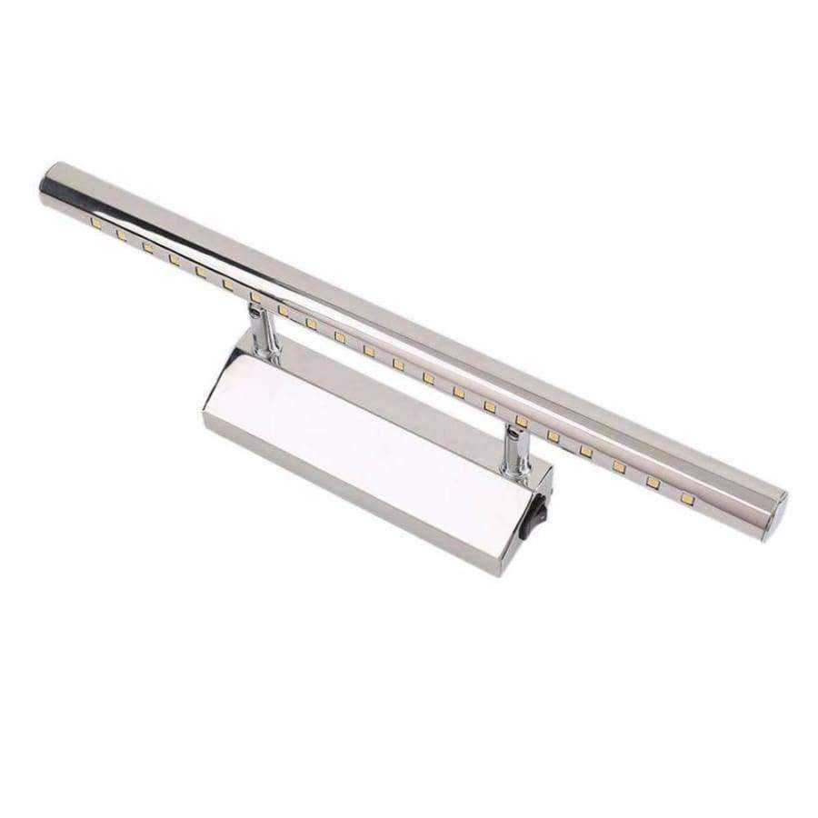 Planet Gates Pure white 5W LED Stainless Steel Mirror Lamp Waterproof Wall Mounted Rotatable SMD5050 Bathroom Mirror Light with Switch Quality