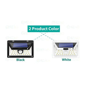 Planet Gates Pure White / White CHIZAO 34 LED Solar sensor light Waterproof Auto outdoor night light Porch Light Motion sensor wall lamp Wireless security light