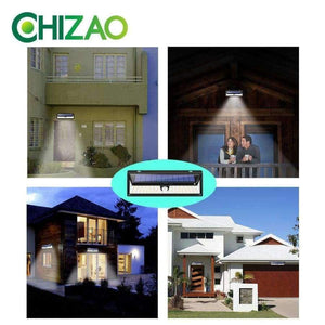 Planet Gates Pure White / White CHIZAO 90 LED Solar Sensor Motion Light Black/White Waterproof Night Light Outdoor Garden Emergency Porch Lamp 3 Modes PIR