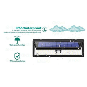 Planet Gates Pure White / White CHIZAO 90 LED Solar Sensor Motion Light Black/White Waterproof Night Light Outdoor Garden Emergency Porch Lamp 3 Modes PIR