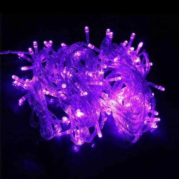 Planet Gates purple / 10m 100leds / 220V EU plug Kingoffer10M 30M 50M 100M LED String Light 110V 220V Waterproof Fairy Holiday Light for Christmas Festival Party Xmas Decoration