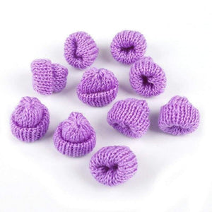 Planet Gates Purple 10pcs Sewing Mini Soft Hat For Garment Decoration Kid's Doll Hat Children Hair Accessories DIY Art Craft Material