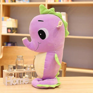 Cartoon Seahorse Plush Toy Soft Animal Stuffed Pillow Plush Fish Doll Baby Sleeping Pillow Sofa Decoration Cushion Girl Gift