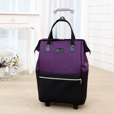 Planet Gates Purple / 16" Oxford Cloth Waterproof Maletas De Viaje Con Ruedas Envio Suitcases Luggage Set Rolling Travel Bag Fixed Casters