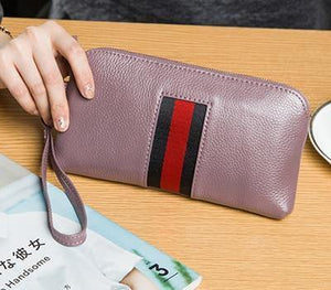 Planet Gates Purple 1606 Women Brand Design Portefeuille femme Genuine Leather Clutch Women Wallets  6 Colors   Fashion Long Carteira Feminina