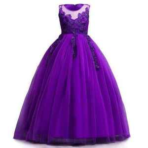 Planet Gates Purple 2 / 5 Bridesmaid Wedding Flower Girls Dress For Girls Party Dresses Children Prom Princess Dresss Girl Costume 8 10 11 12 14 Year