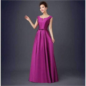 Planet Gates purple / 2 Quality Wine Red Bridesmaid Dresses Long Thick Satin Floor Length Elegant Prom Party Dresses Vestido Da Dama De Honra 2017