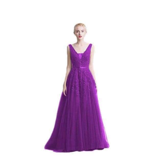 Planet Gates Wine Red Lace Beading Long Evening Dress Backless Bridal V neck Sleeveless Transparent Banquet Sexy Prom Dress