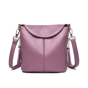 Elegant Female Shoulder Bags Ladies High Quality Leather Crossbody Bag Soft Solid Color