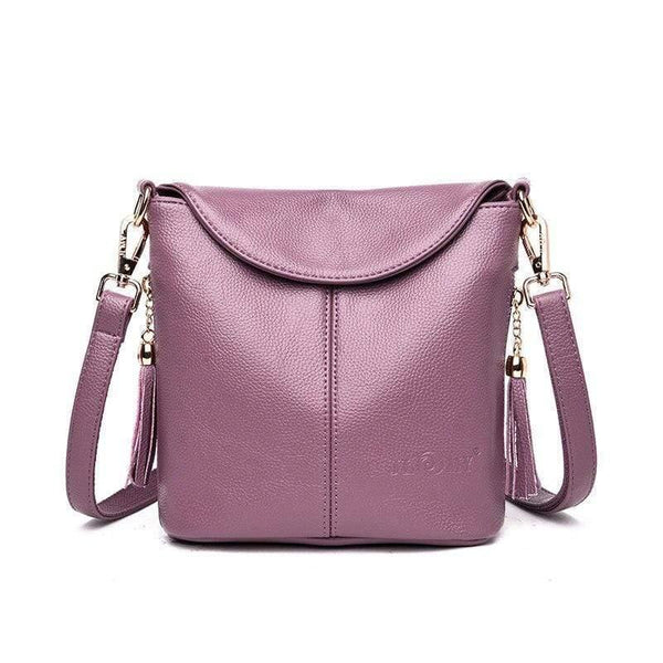 Elegant Female Shoulder Bags Ladies High Quality Leather Crossbody Bag Soft Solid Color