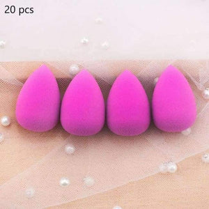 Planet Gates Purple 20pcs Mini Makeup Sponge Water Drop Shape Makeup Soft Foundation puff Concealer Flawless Mixed cosmetic makeup sponge