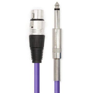 Planet Gates Purple / 2m Professional Mic Cable 6.35mm (1/4") Male Mono Jack to 3 Pin XLR Microphone Female Patch Cord for Speaker Bass Amplifier