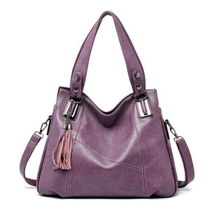 Women Handbag Genuine Leather Tote Bags Tassel Luxury Women Shoulder Bags Ladies Leather