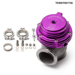 Planet Gates Purple 38mm V-Band Turbo Manifold Performance External Wastegate Compact Style TKWST001T38