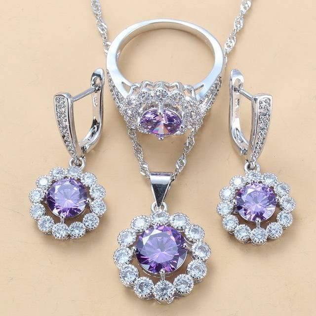 Planet Gates Wedding Costume 925 Sterling Silver White Zircon Jewelry Sets For Women Bridal Accessories  Jewel