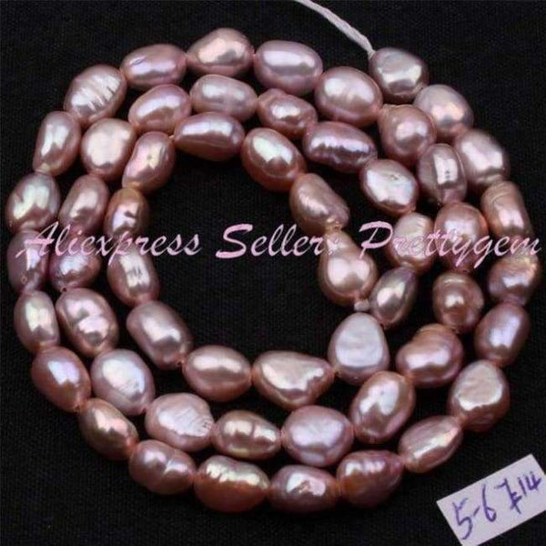 Planet Gates Purple 4-6x5-8mm Freeform Freshwater Pearl Natural Stone Beads For Necklace Bracelet Jewelry Making Spacer Strand 14" Free Shipping