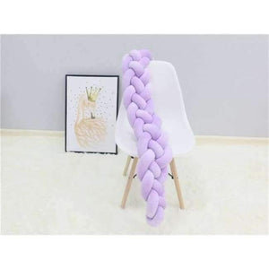 Planet Gates Purple 4 Braids 2 Meter Knot Soft Baby Bed Bumper Crib Sides Newborn Crib Pad Protection Cot Bumpers Bedding for Infant