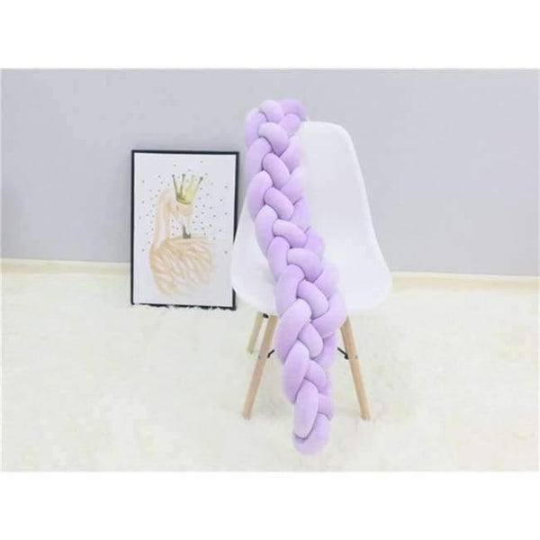 Planet Gates Purple 4 Braids 2 Meter Knot Soft Baby Bed Bumper Crib Sides Newborn Crib Pad Protection Cot Bumpers Bedding for Infant