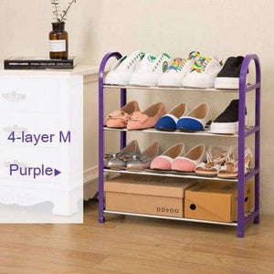 Planet Gates Purple 4l M Minimalist Modern Assembly Metal Shoe Rack Standing Shoe Organizer Space Saver Living room Shoe Storage Rack for home furniture