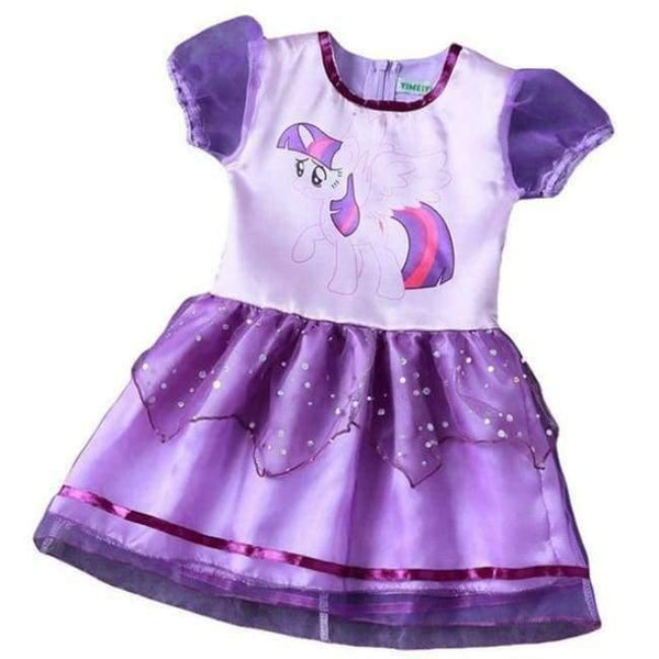 Planet Gates Purple / 4T Baby Girl Dress Children Girl little Pony Dresses Cartoon Princess Party Costume Kids Clothes Summer Clothing