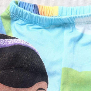 Planet Gates Purple / 5 Cotton T-shirts Leggings for Girls Flower Pants for Girls Children Cartoon Tinycottons Leginsy Kids Sport Suit