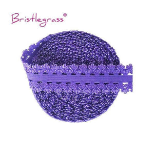 Planet Gates Purple 5 Yard 3/4" 20mm Picot Loop Crown Frilly Lace Trim Elastics Spandex Bands Hair Tie Headband Tutu Dress Sewing Craft
