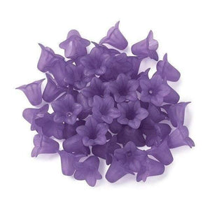 Planet Gates Purple 50pcs Frosted Transparent Acrylic Flower Beads for Earrings Necklaces Bracelets jewelry Making DIY White Red 16x12mm hole: 1.5mm
