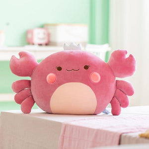 Soft Crab Reading Pillow 55cm Animal Plush Toys Girl Boy Creative Stuffed Animal Cushion Sleeping Dolls For Kids Birthday Gift