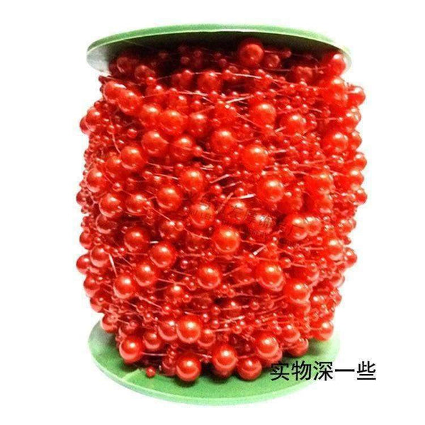 Planet Gates purple 60 Meters Fishing Line Artificial Pearls Beads Chain Garland Flowers DIY Jewelry Accessories Wedding Party Decoration