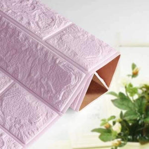 Planet Gates Purple / 70cmX77cm Waterproof Foam Brick 3D Wall Panel DIY Self Adhesive Wallpaper For Kids Room Bedroom Wall Decor 3D Brick Living Room Wall Paper