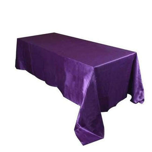 Planet Gates Purple / 90 x 132 inch 90 x 132 inch Rectangular Satin Tablecloth White/Black Tablecloths Table Cover for Wedding Party Restaurant Banquet Decorations