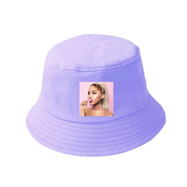 Planet Gates purple(9308) / One Size Women Men New Vogue Graphic Tee Cute Panama Bucket Cap The Design Flat Visor Fisherman Hat  90s Girls Sun Hat