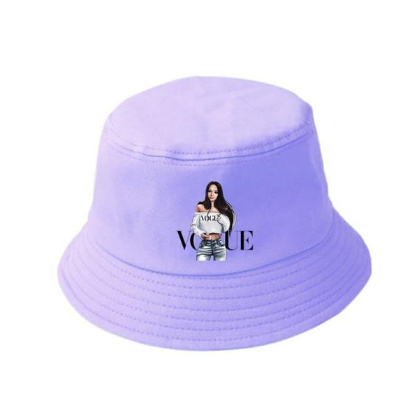 Planet Gates purple(9312) / One Size Women Men New Vogue Graphic Tee Cute Panama Bucket Cap The Design Flat Visor Fisherman Hat  90s Girls Sun Hat