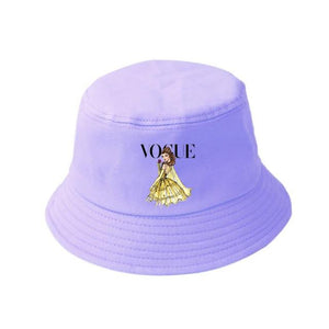 Planet Gates purple(9313) / One Size Women Men New Vogue Graphic Tee Cute Panama Bucket Cap The Design Flat Visor Fisherman Hat  90s Girls Sun Hat