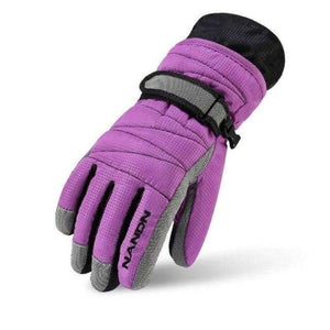 Planet Gates Purple / Adult Women L Snowboard Waterproof Gloves Men Women Children Warm Skiing Gloves Snowmobile Motorcycle Riding Winter Outdoor Lady Gloves