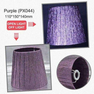 Planet Gates Purple Art Deco Fabric Lamp Shade Nordic Style Cloth Lampshade for E14 Crystal Lights Chandeliers Wall Lights 110*150*140mm Lamp Shades