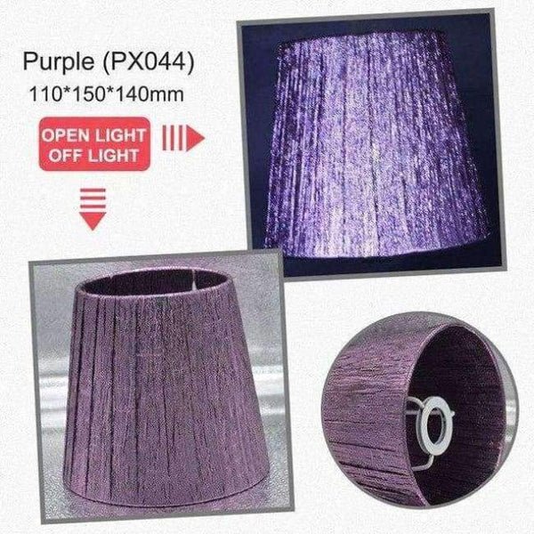 Planet Gates Purple Art Deco Fabric Lamp Shade Nordic Style Cloth Lampshade for E14 Crystal Lights Chandeliers Wall Lights 110*150*140mm Lamp Shades