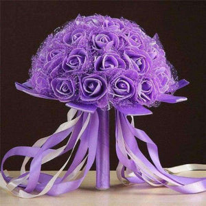 Planet Gates Purple Artificial Flowers Wedding Bouquets New Fashion Crystal Bridal Bouquets Wedding Accessories Wedding Party Decor