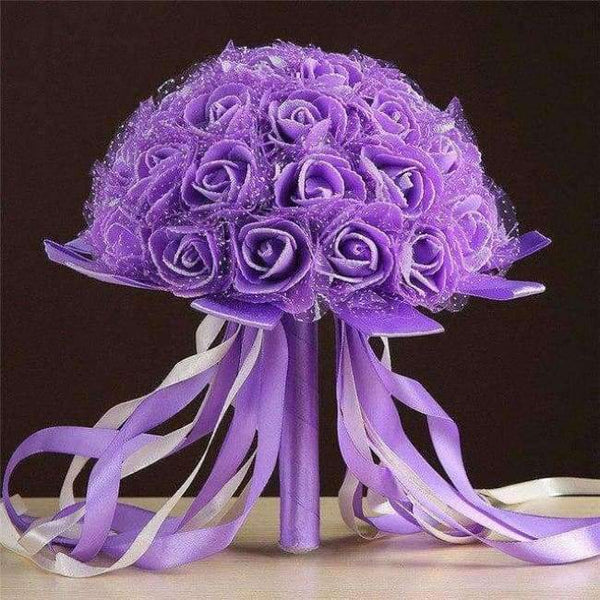 Planet Gates Purple Artificial Flowers Wedding Bouquets New Fashion Crystal Bridal Bouquets Wedding Accessories Wedding Party Decor