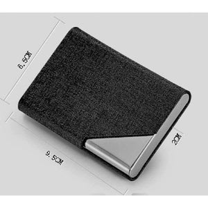 Planet Gates purple / Australia PU Leather Stainless Steel Business Card Holder Name Card Case with Magnetic Shut Black