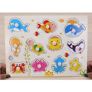 Planet Gates Purple Baby Kid Early educational toys baby hand grasp wooden puzzle toy alphabet and digit learning education child wood jigsaw toy